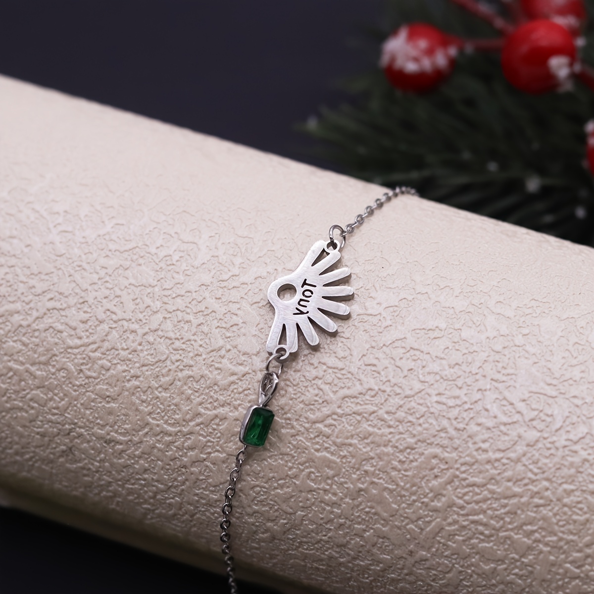 Custom Name Sun Bracelet, Personalized Stainless Steel Sunburst Silhouette